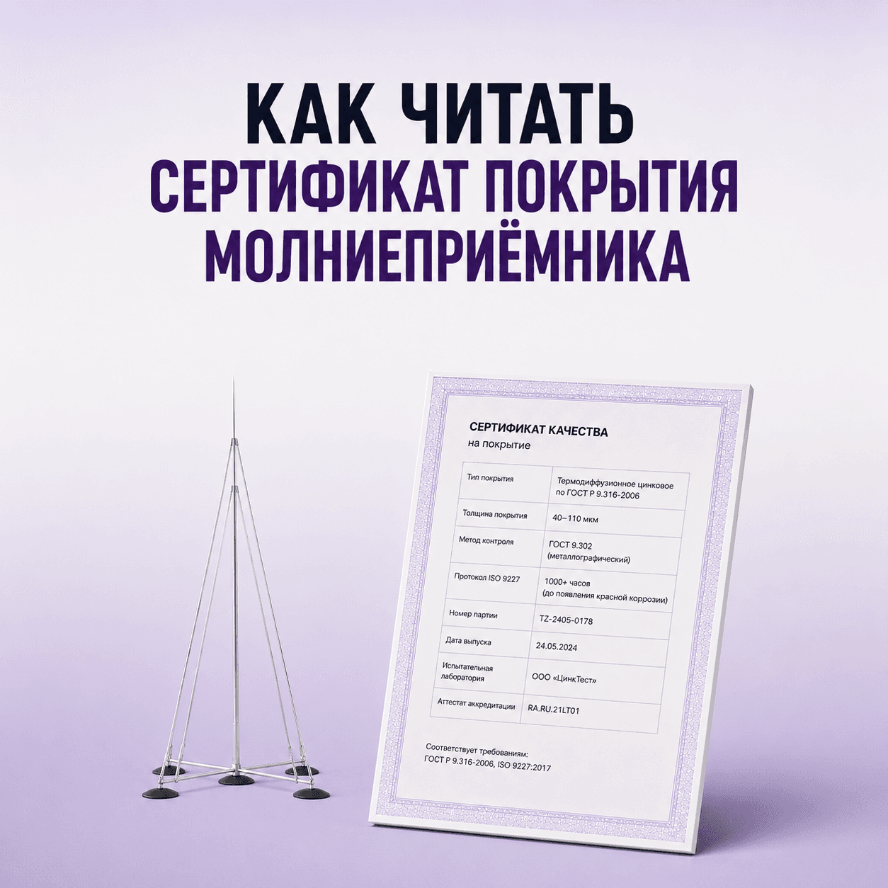 Сертификат покрытия молниезащиты: как читать документ, чтобы не получить контрафакт